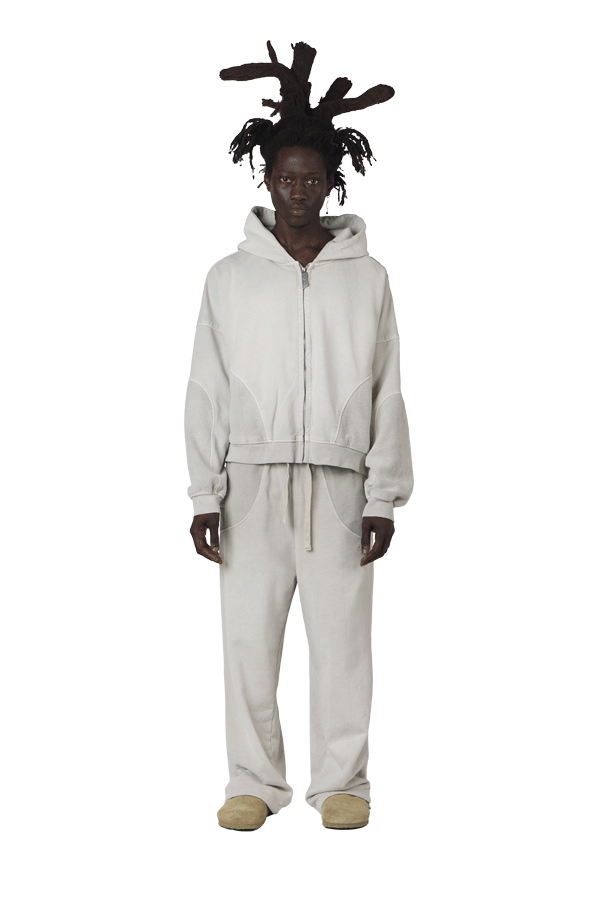 Stone Grey Zip Hoodie