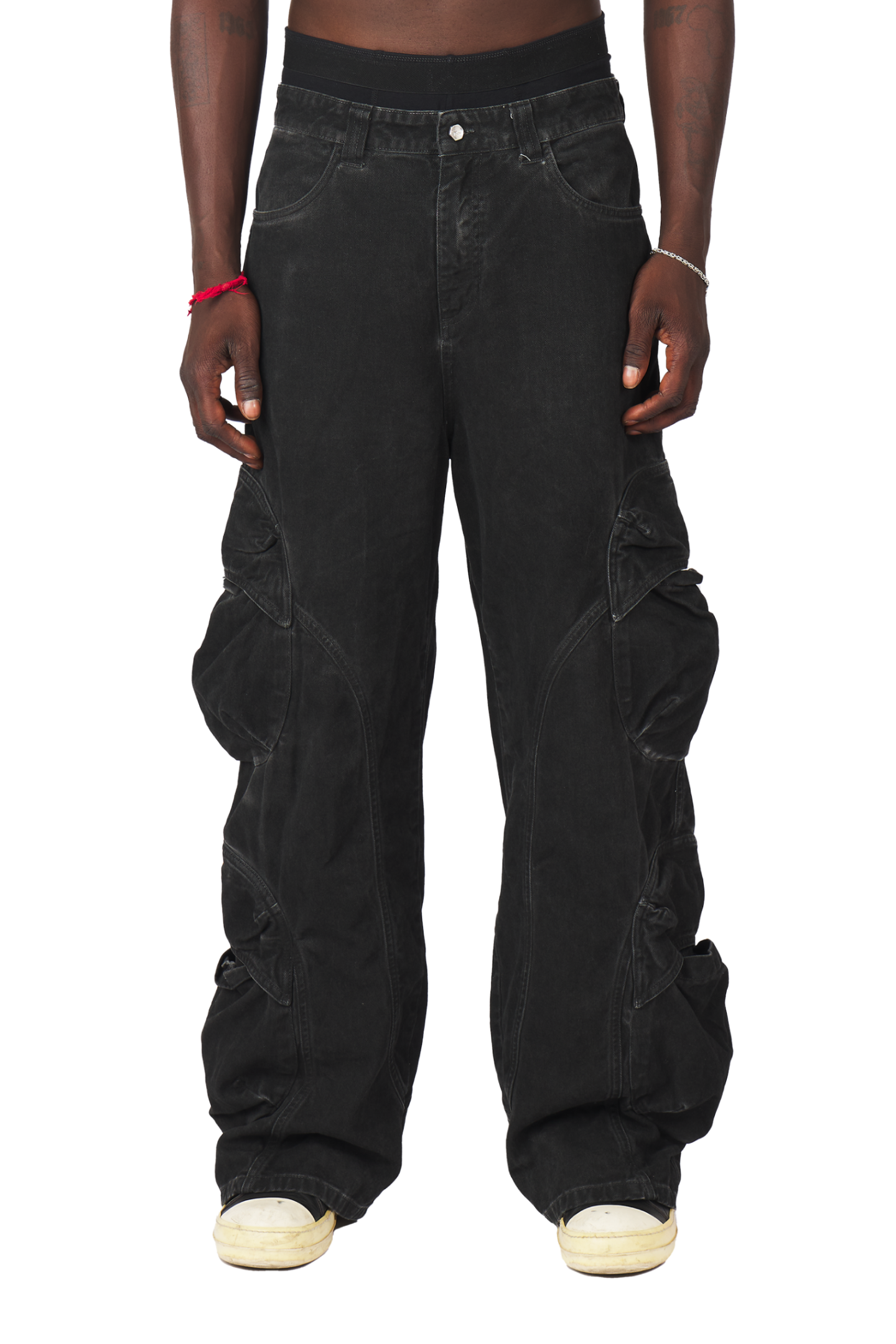 Ash Black Cargo Pants