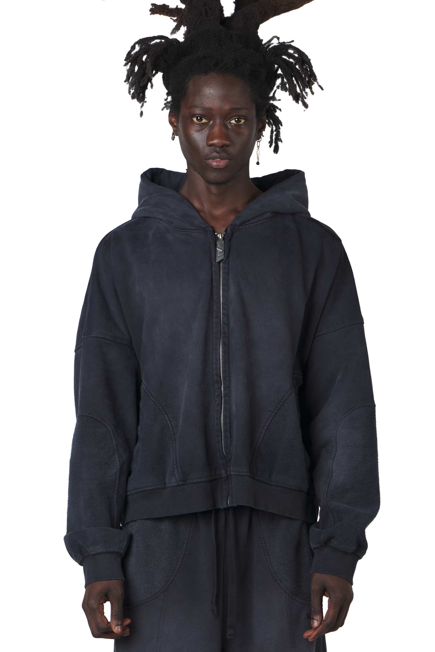 Ash Black Zip Hoodie