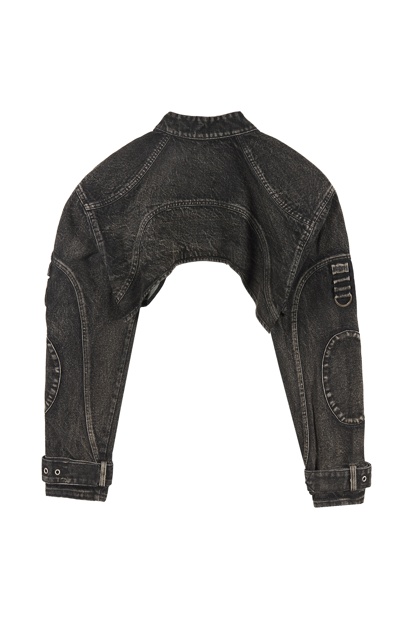 Black Cropped Denim Jacket