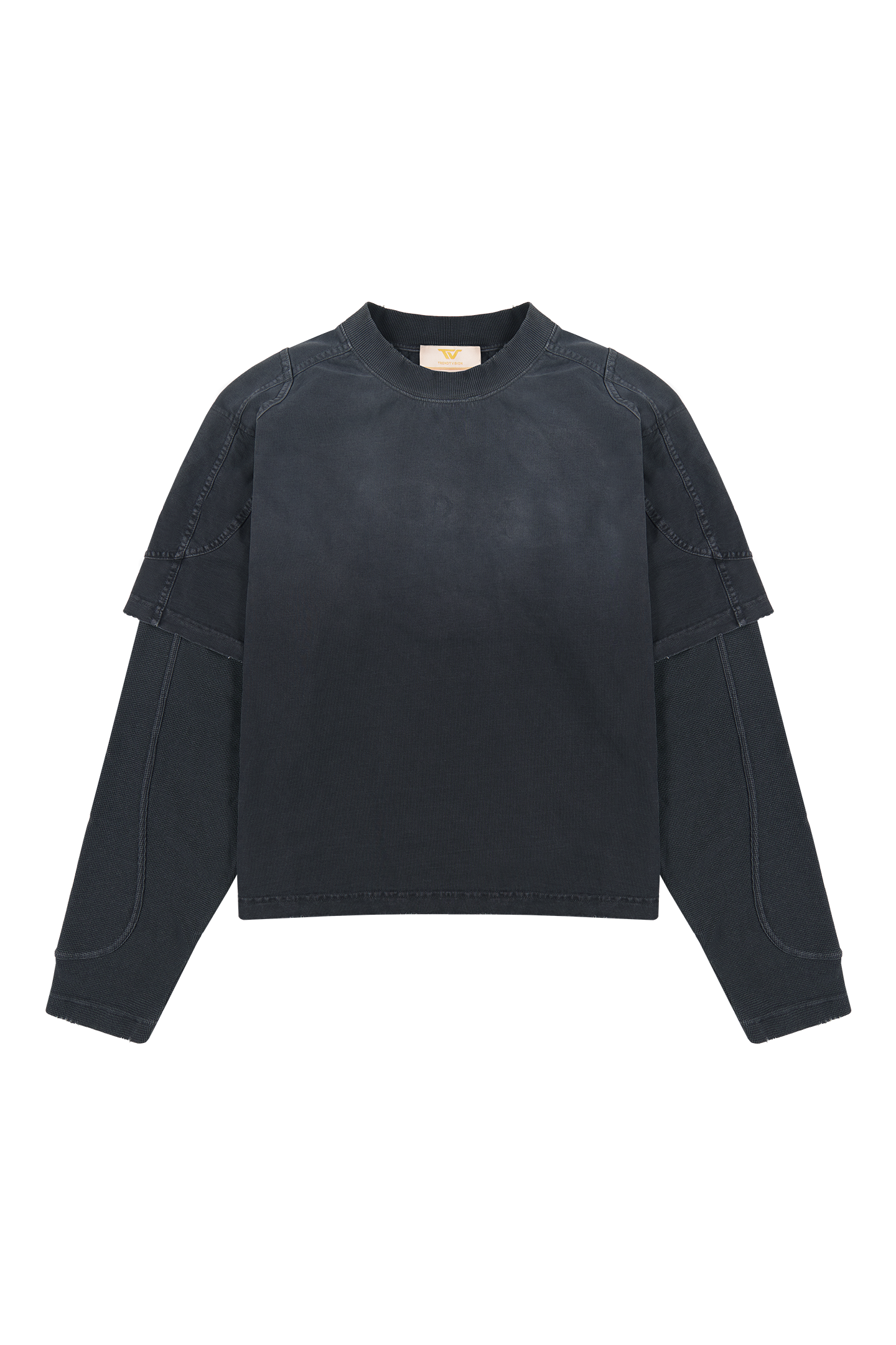 Black Double Layered Long Sleeve