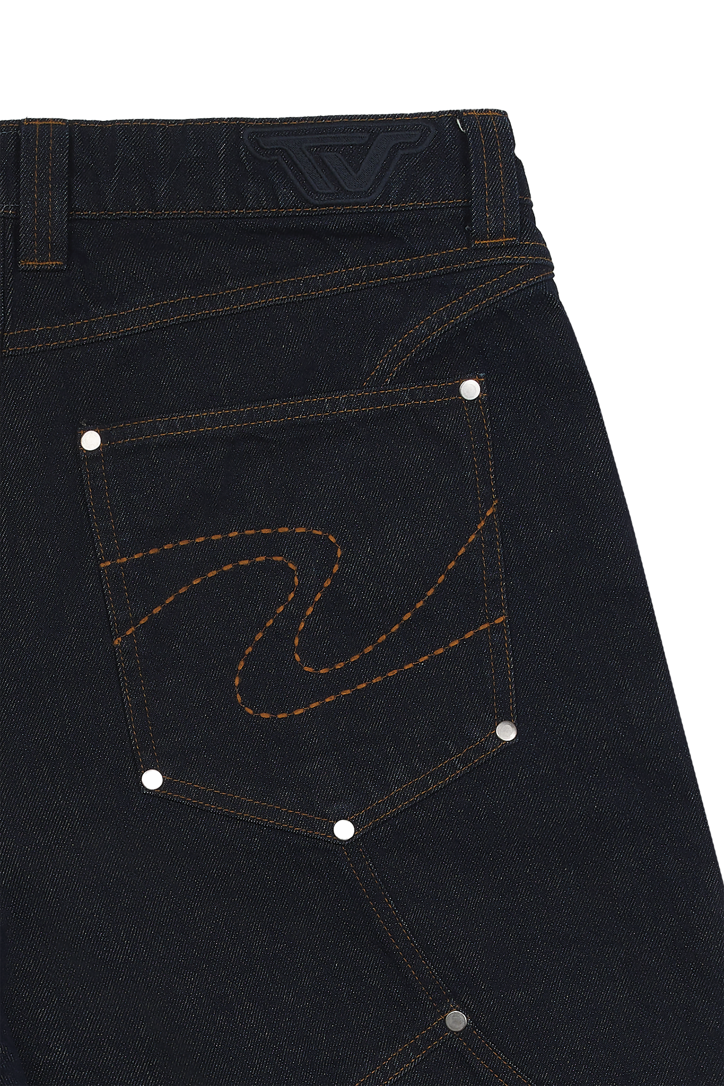 Blue Raw Jorts