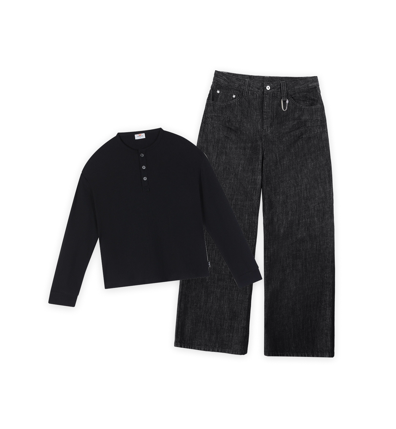 Henley Black x Raw Denim Black Bundle