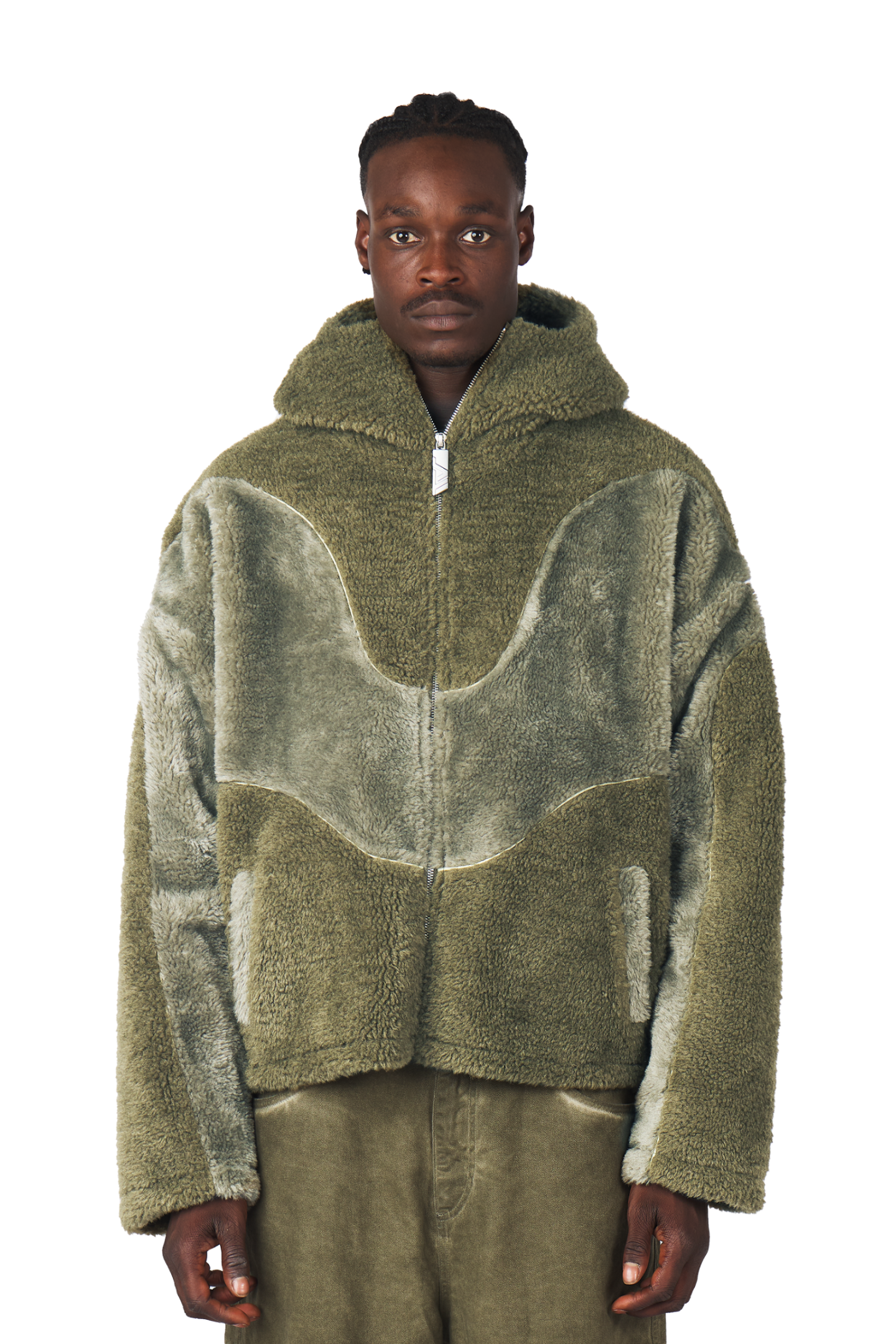 Burnt Olive Fleece Jacket