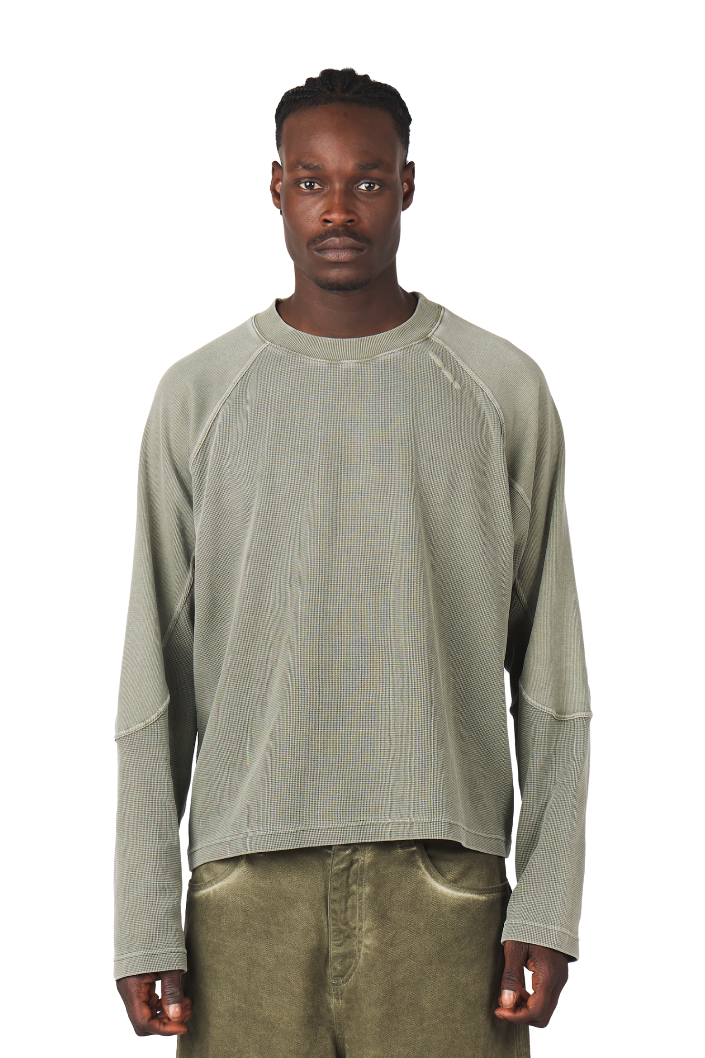 Burnt Olive Waffle Longsleeve