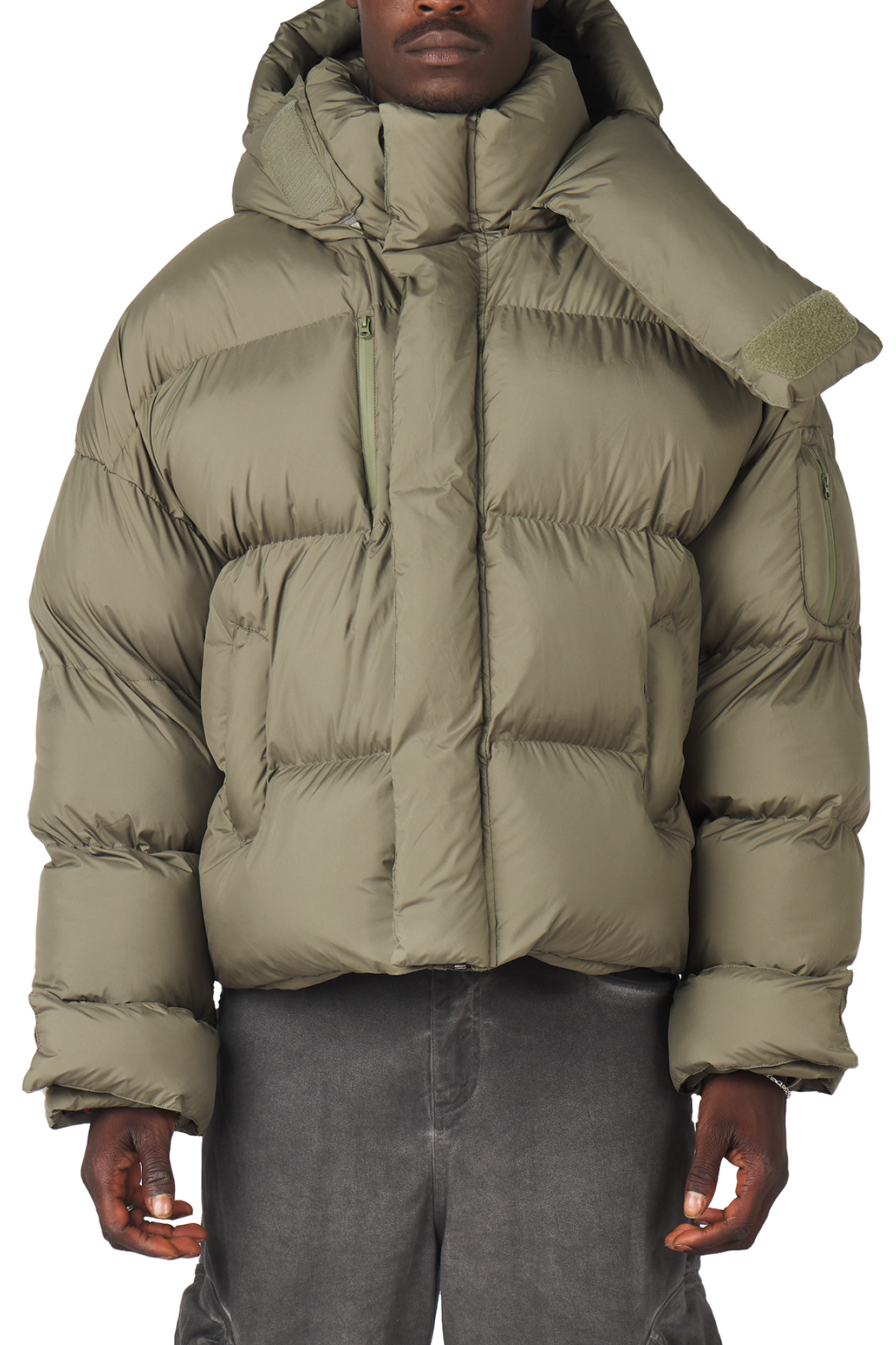 Burnt Olive Puffer Jacket