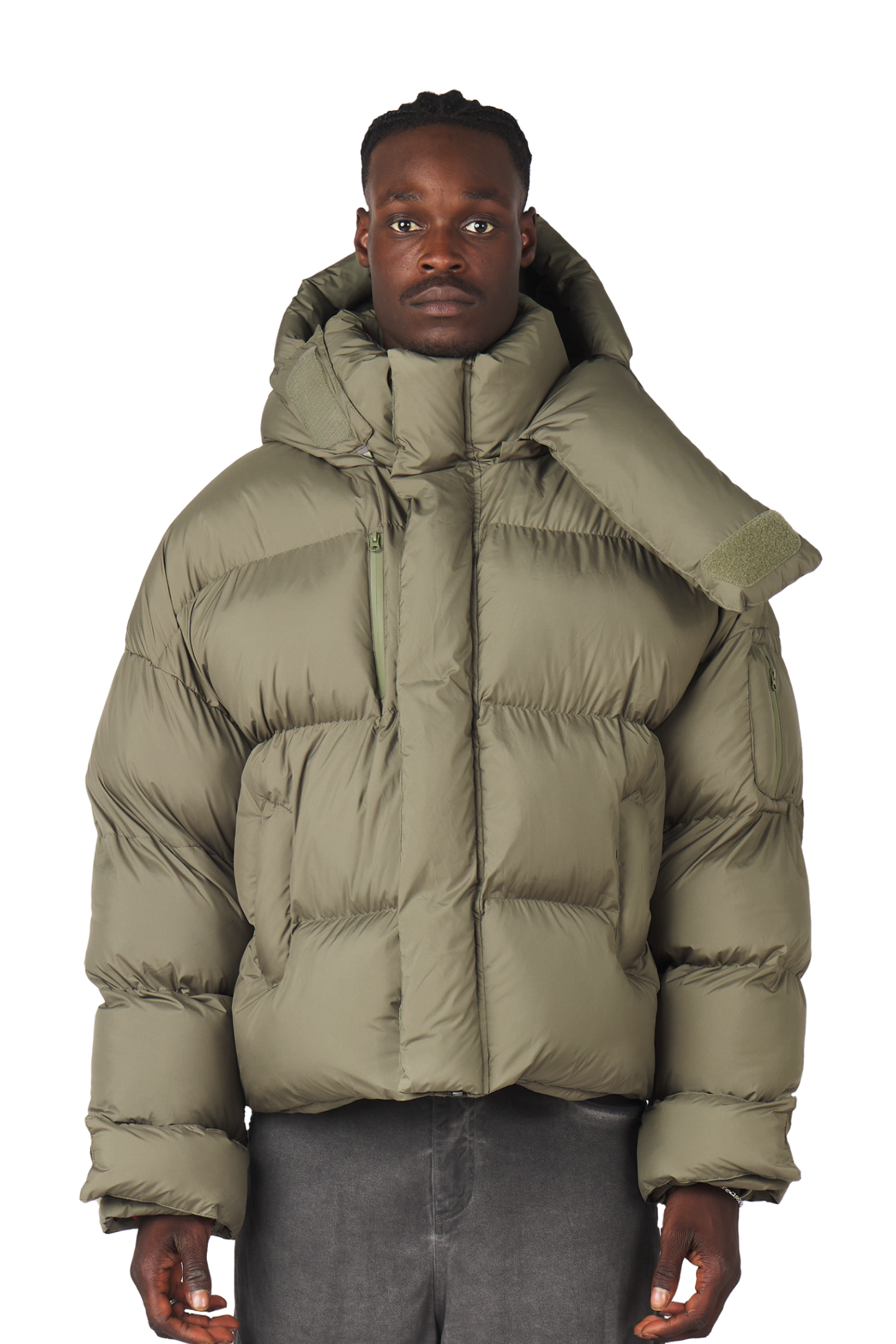 Burnt Olive Puffer Jacket