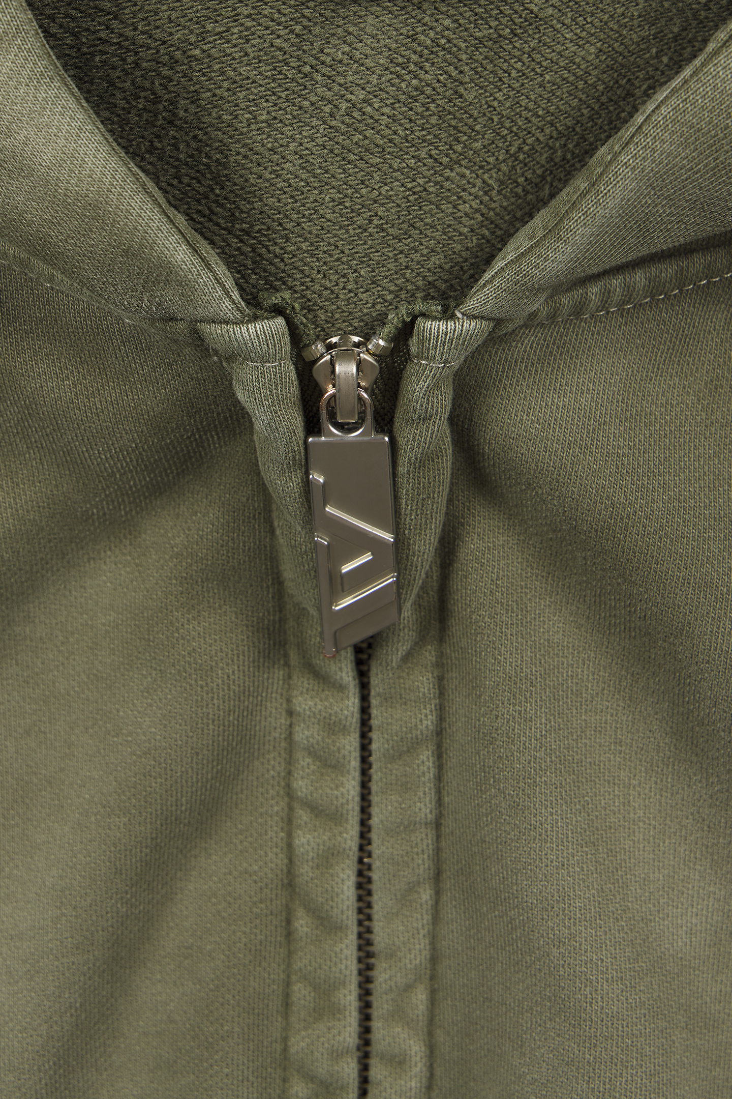 Burnt Olive Zip Hoodie