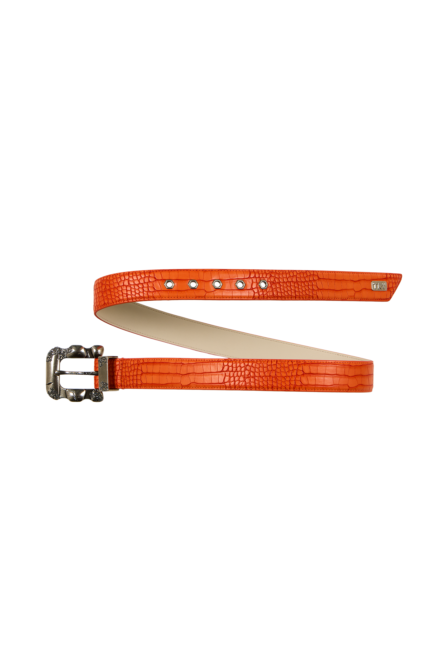 Croco Belt Orange – Trendt Vision