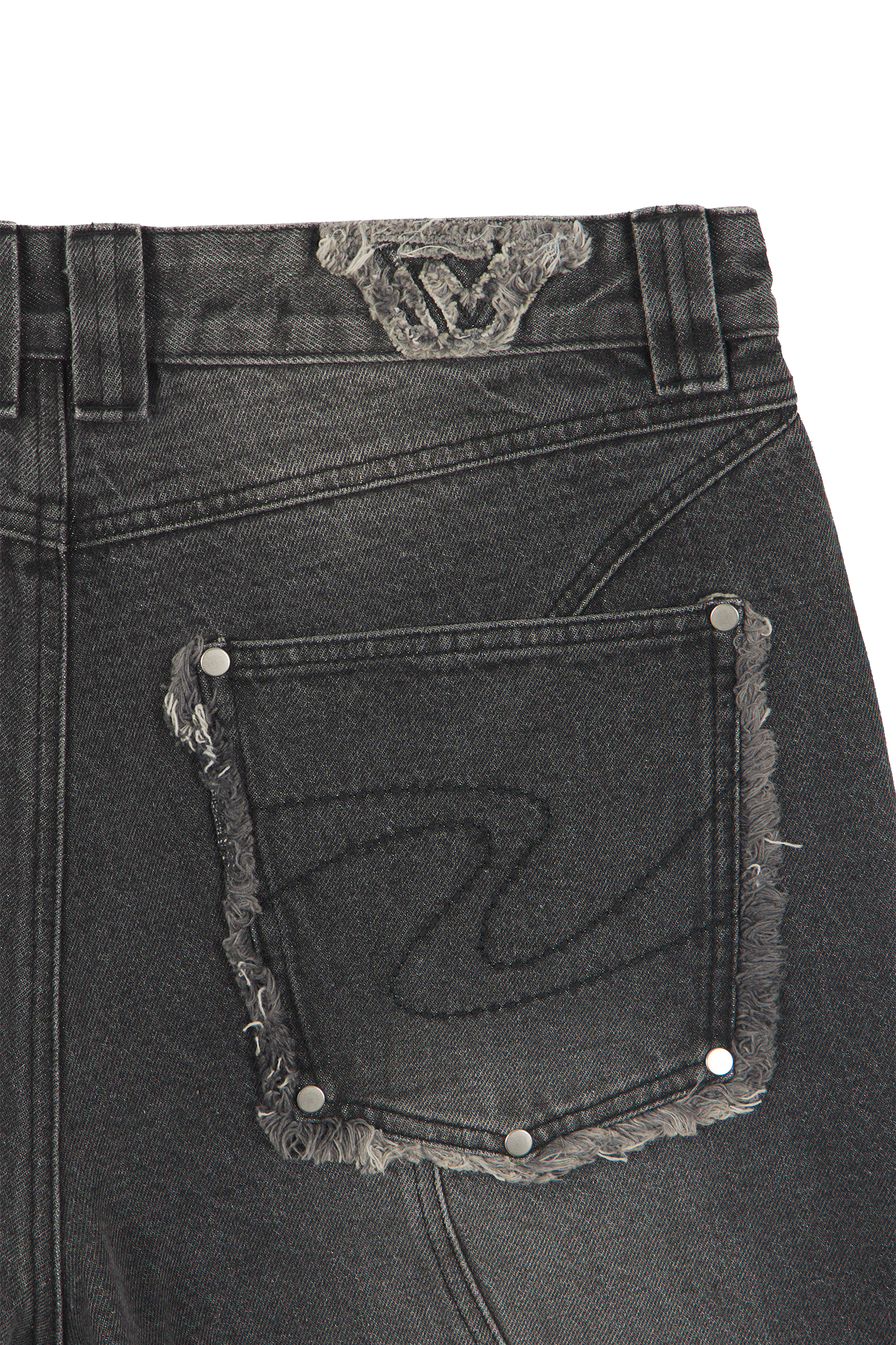 Ash Black Patched Denim Jeans