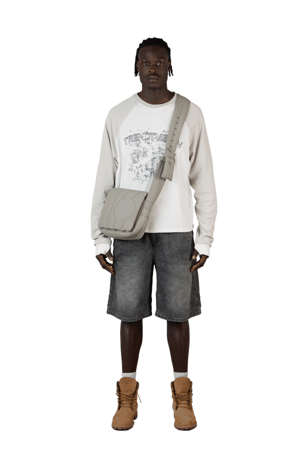 Grey Puffer Bag