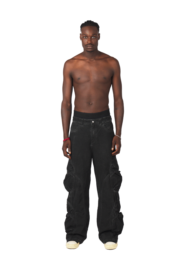 Ash Black Cargo Pants