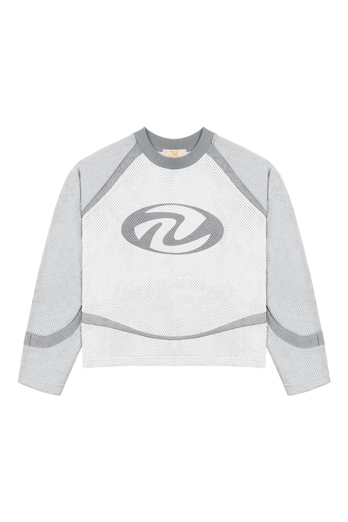 Grey Mesh Long Sleeve