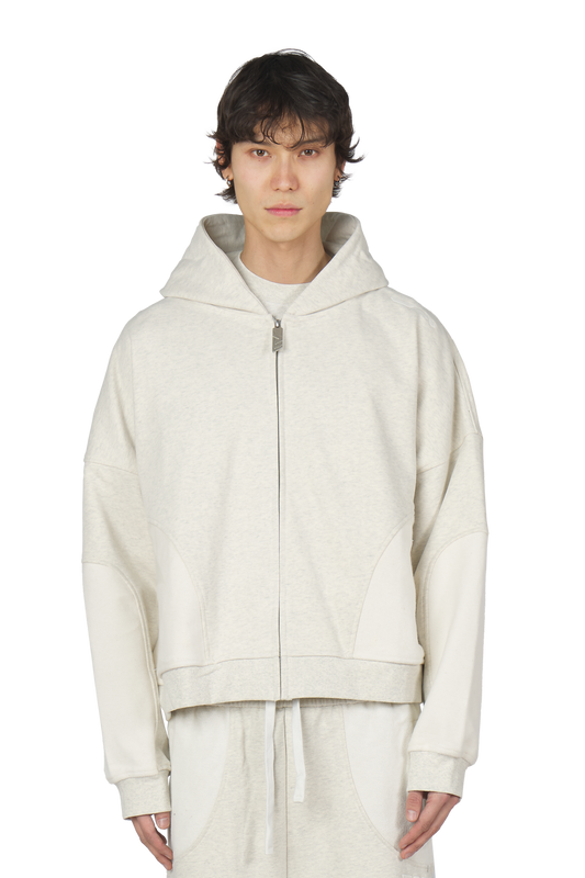 Heather Grey Zip Hoodie