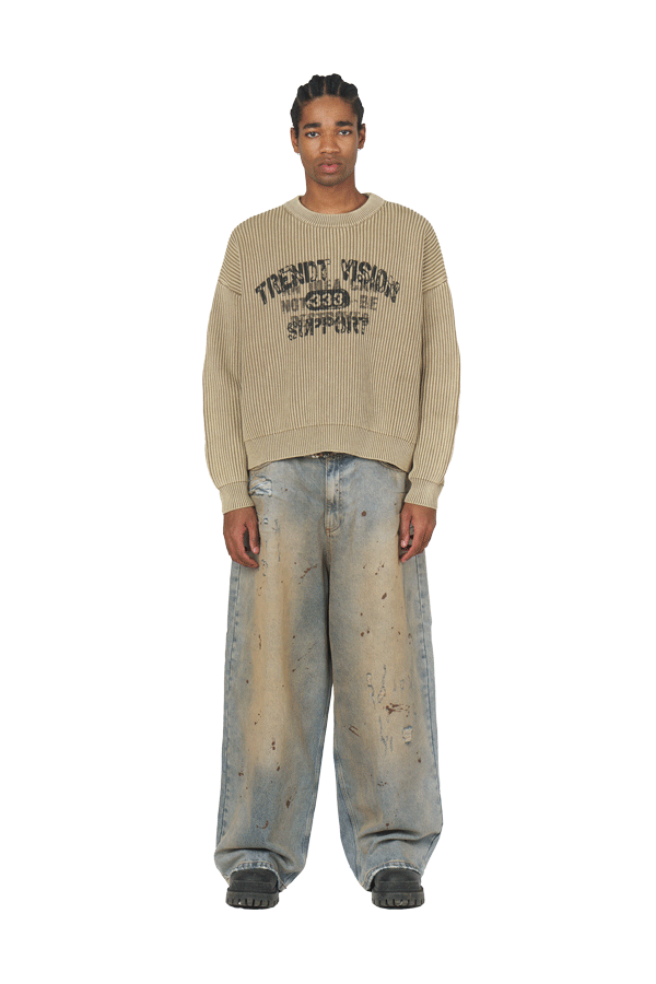 Beige "Eternal" Knit Sweater