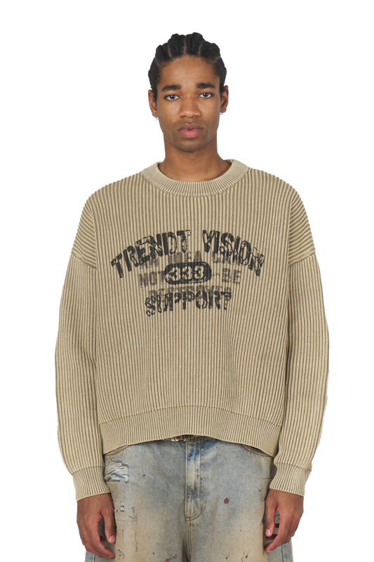 Beige "Eternal" Knit Sweater