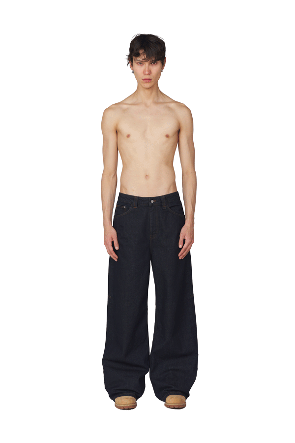 Blue Raw Denim Jeans