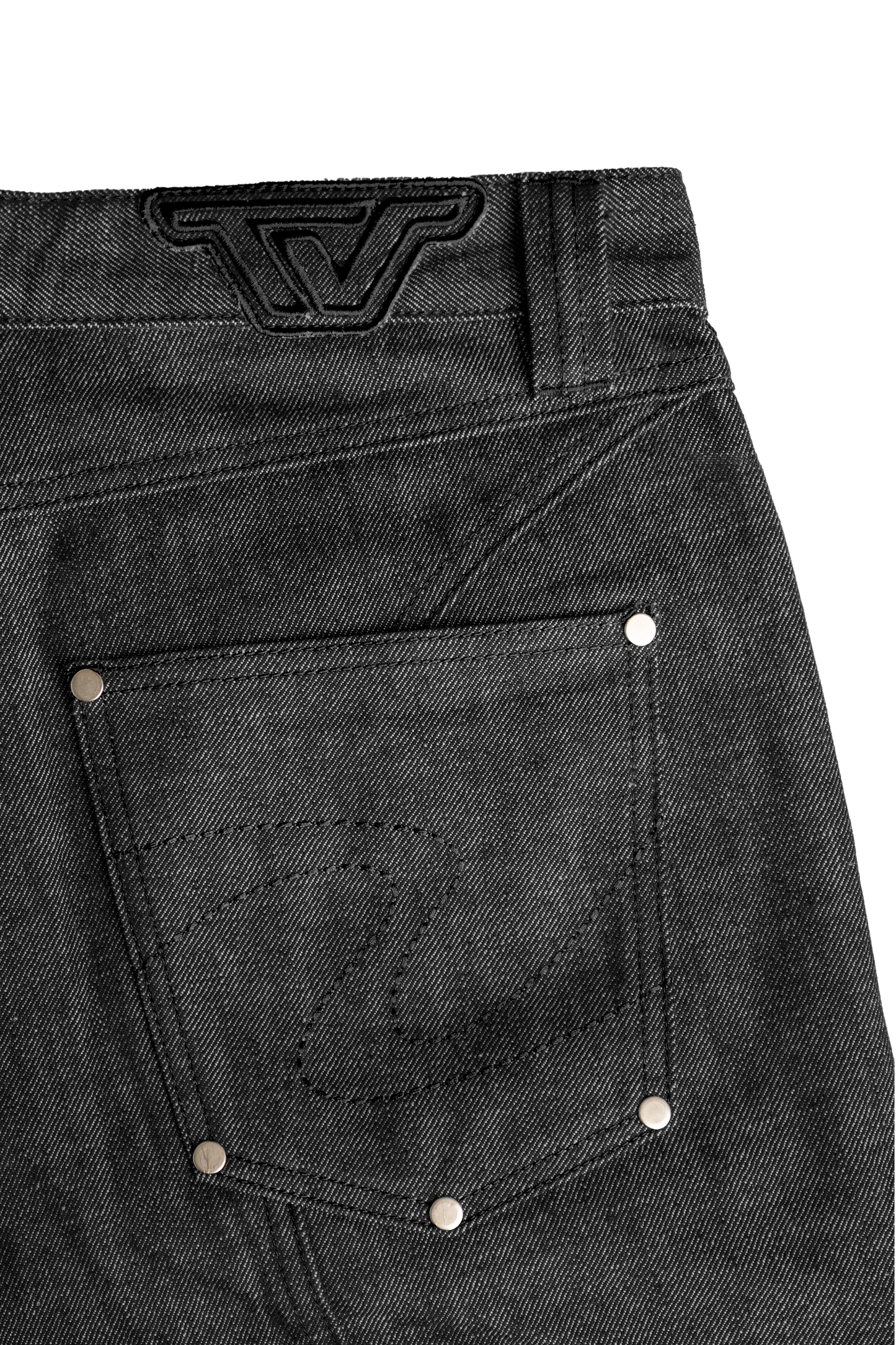 Raw Denim Jeans Black