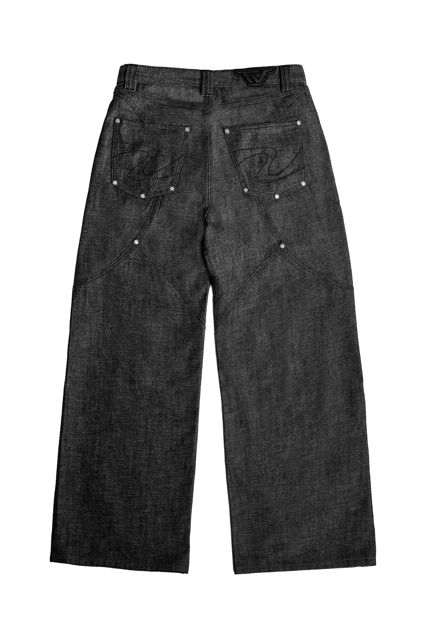 Raw Denim Jeans Black