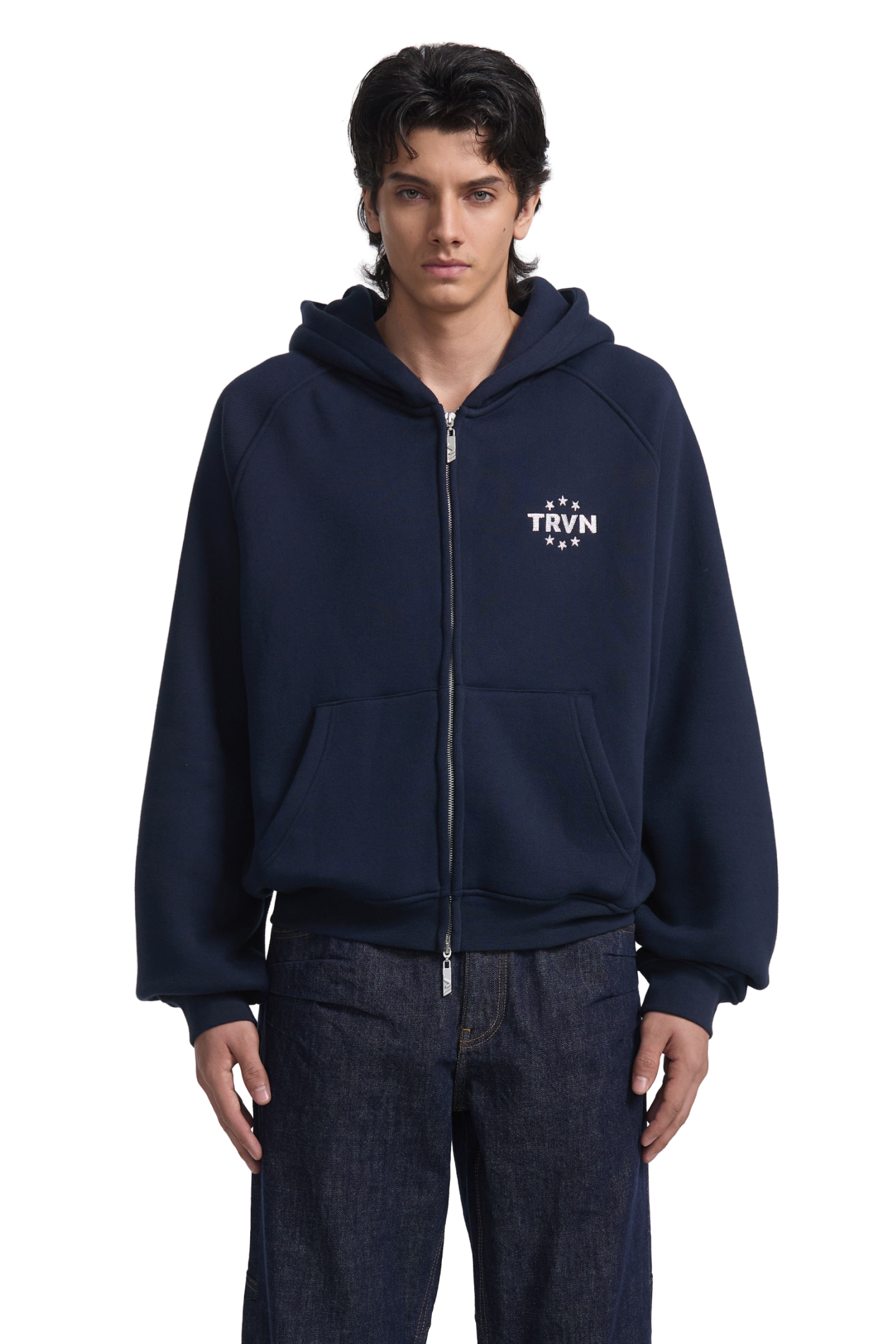 Pachinko Zip-Hoodie Navy – Trendt Vision