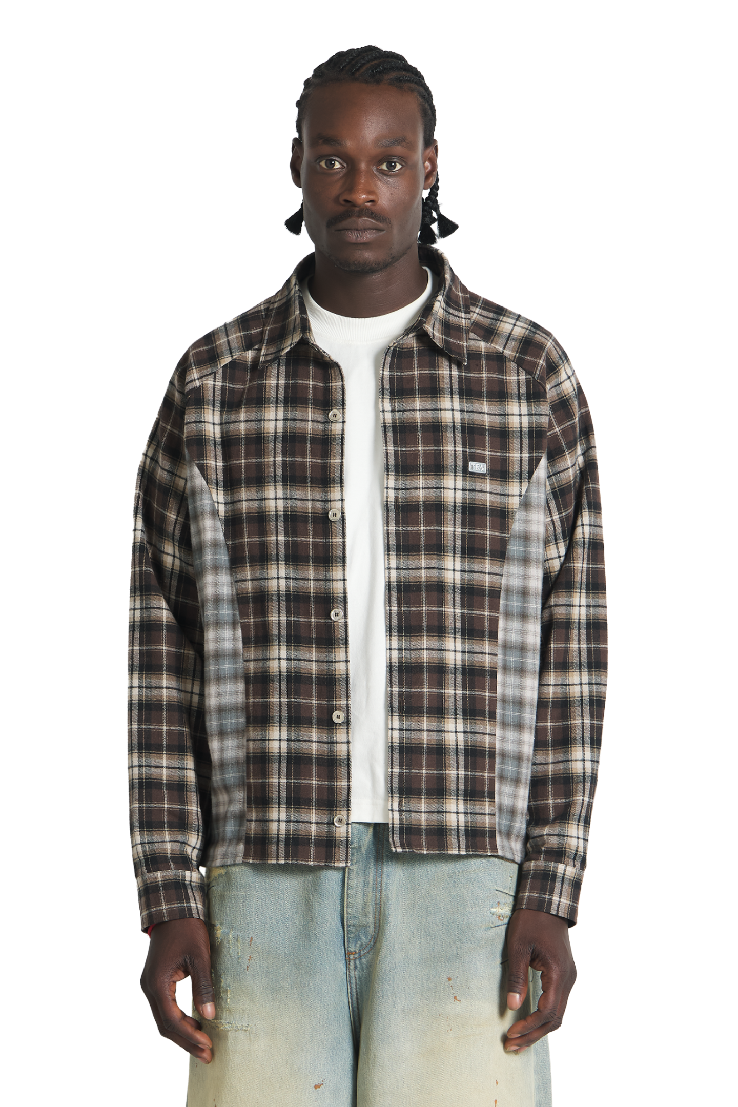 Split Flannel Multi Color