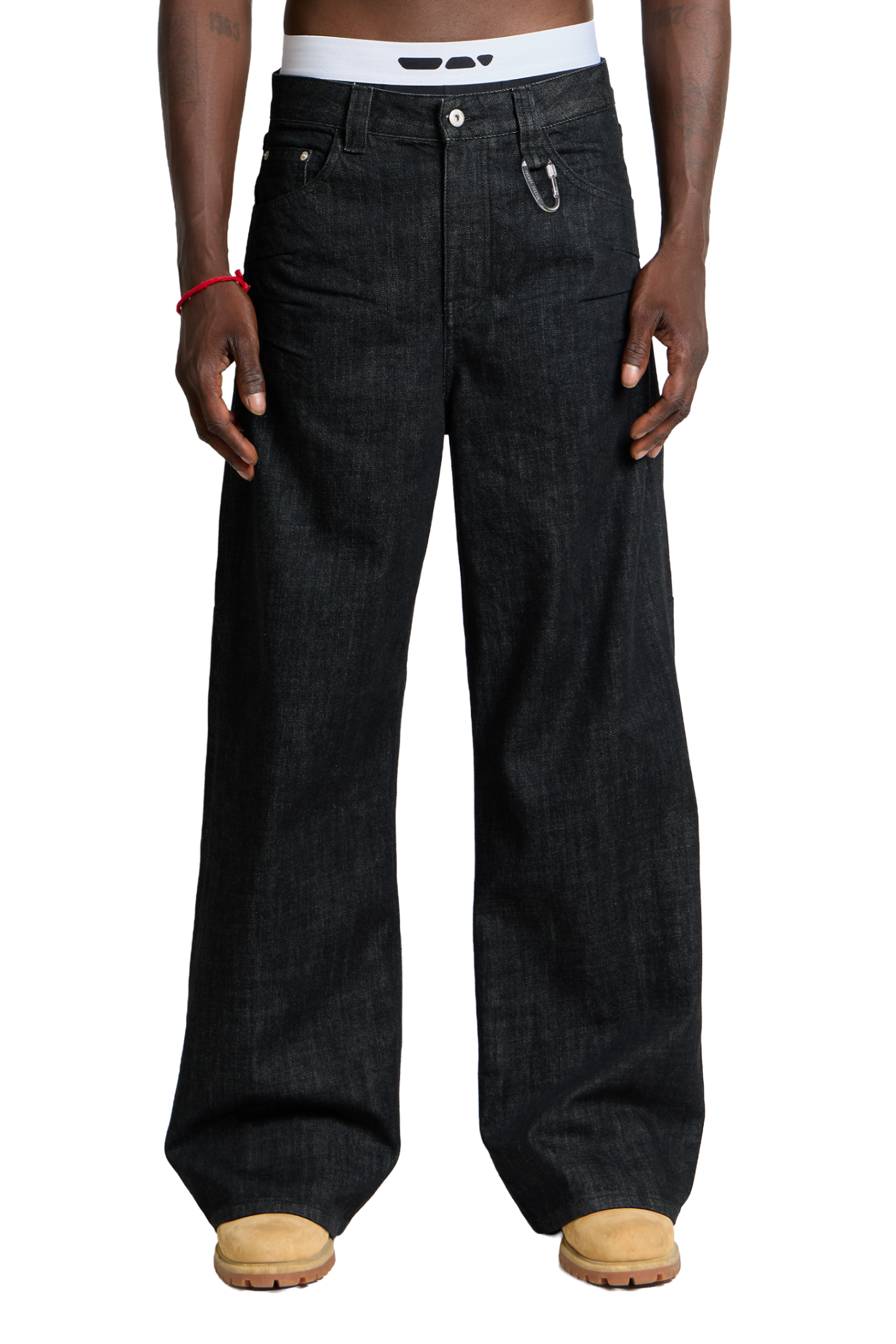 Raw Denim Jeans Black