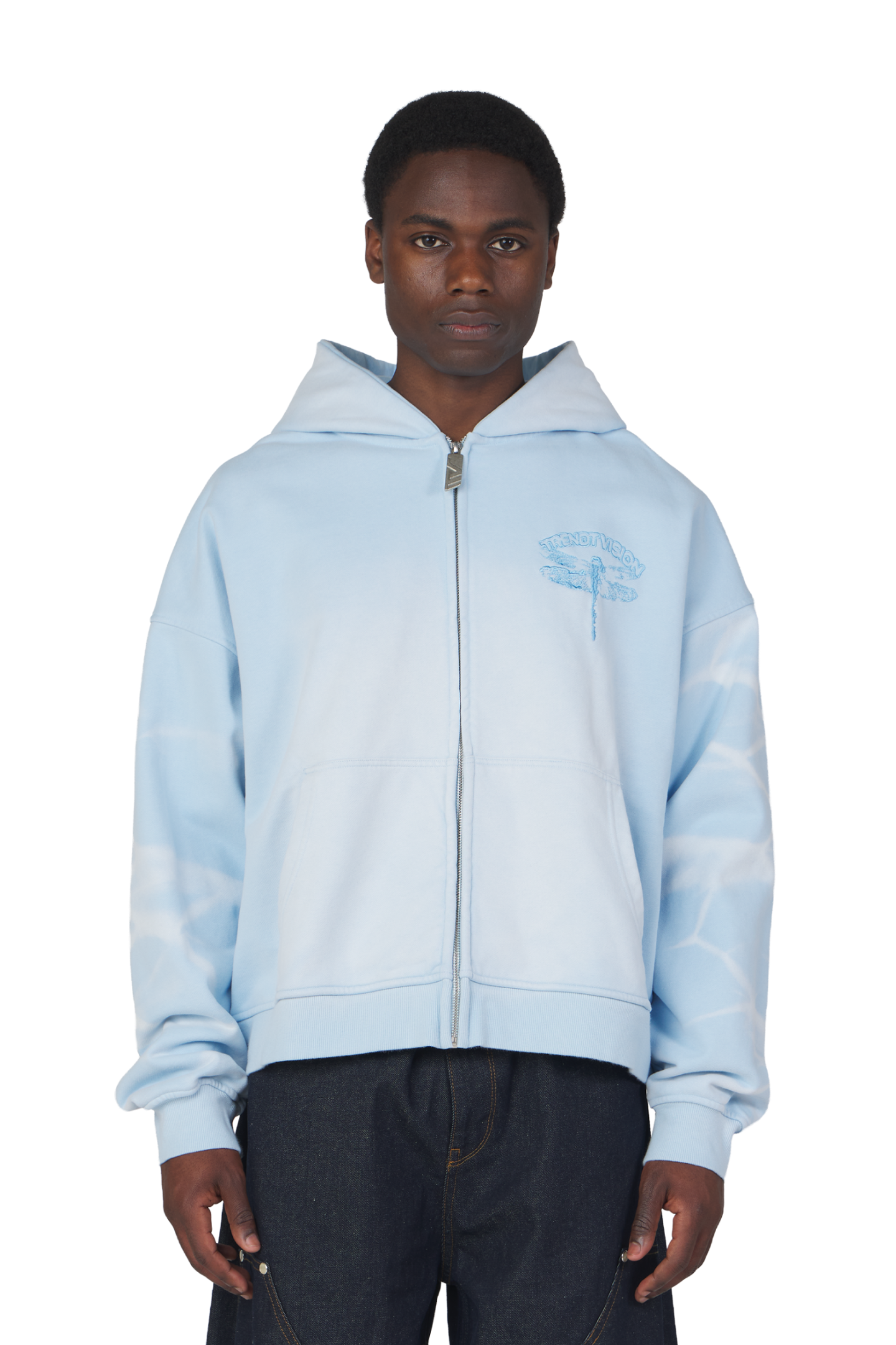 Baby Blue Zip Hoodie – Trendt Vision Baby Blue Zip Hoodie – Trendt Vision