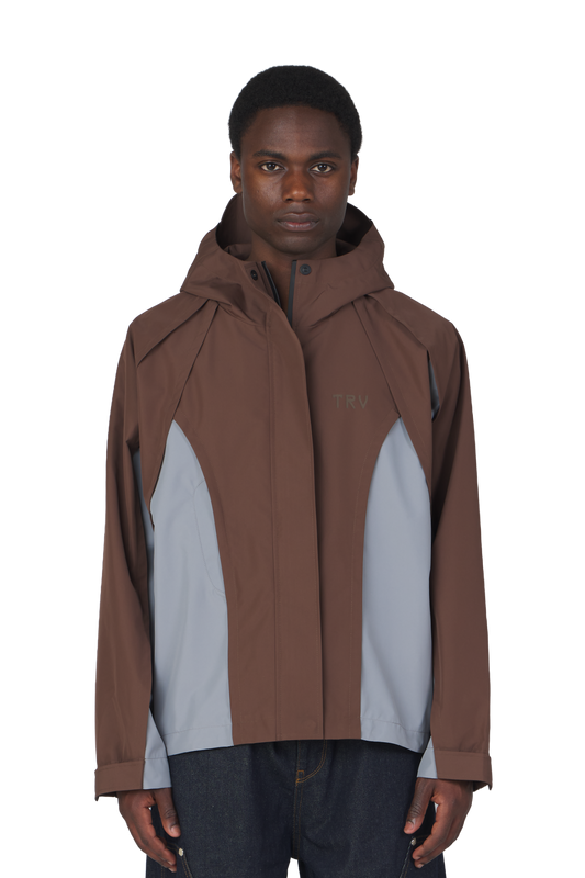 Gillie Rain Jacket Brown Blue
