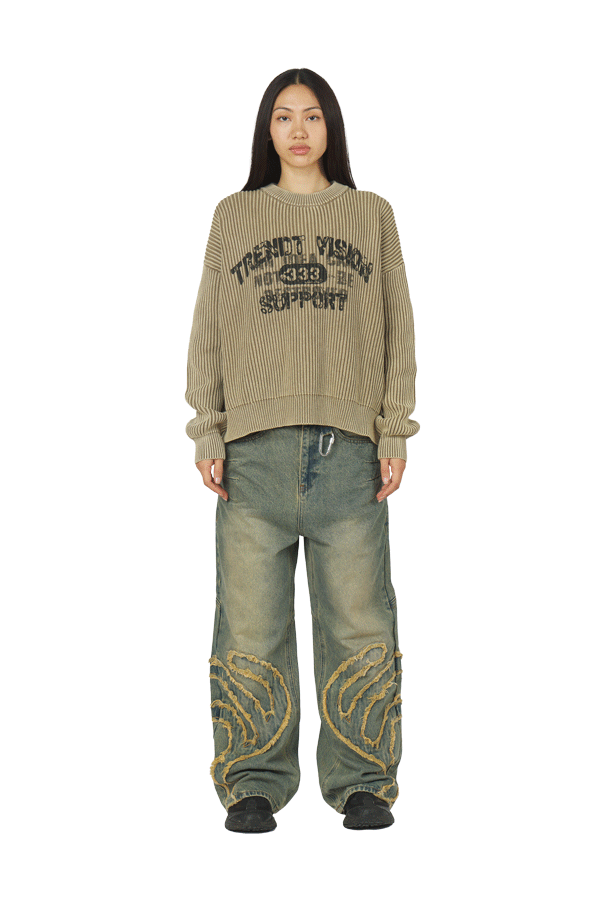 Beige "Eternal" Knit Sweater