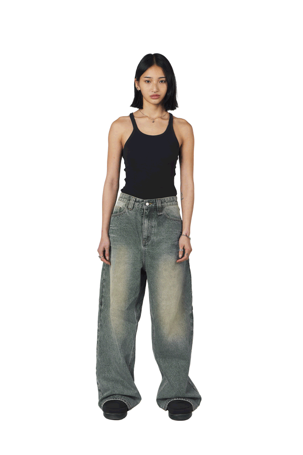 Yellow/Blue Denim Jeans