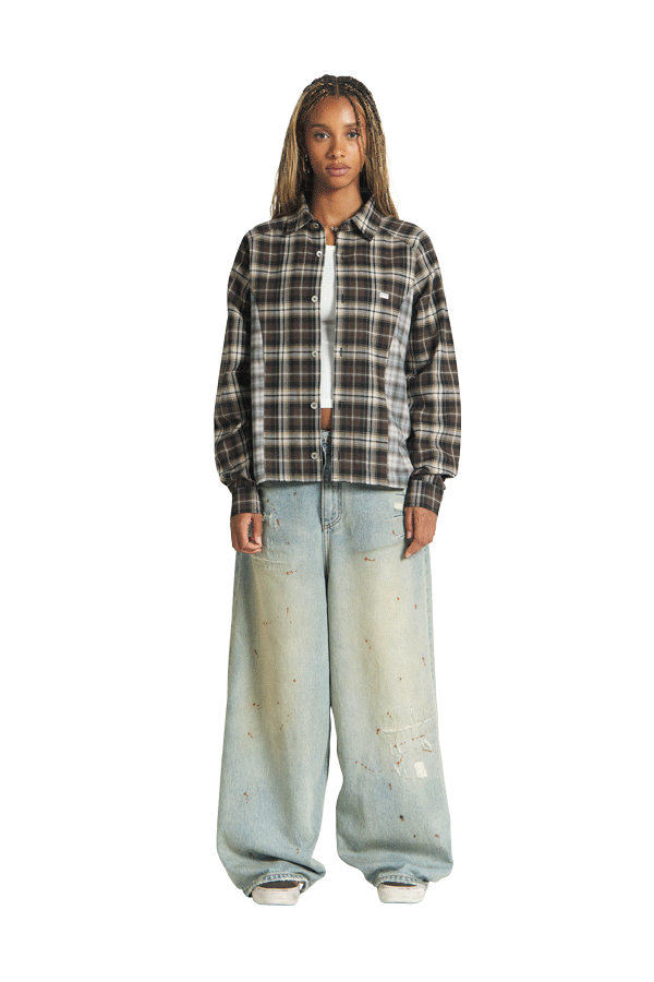 Split Flannel Multi Color