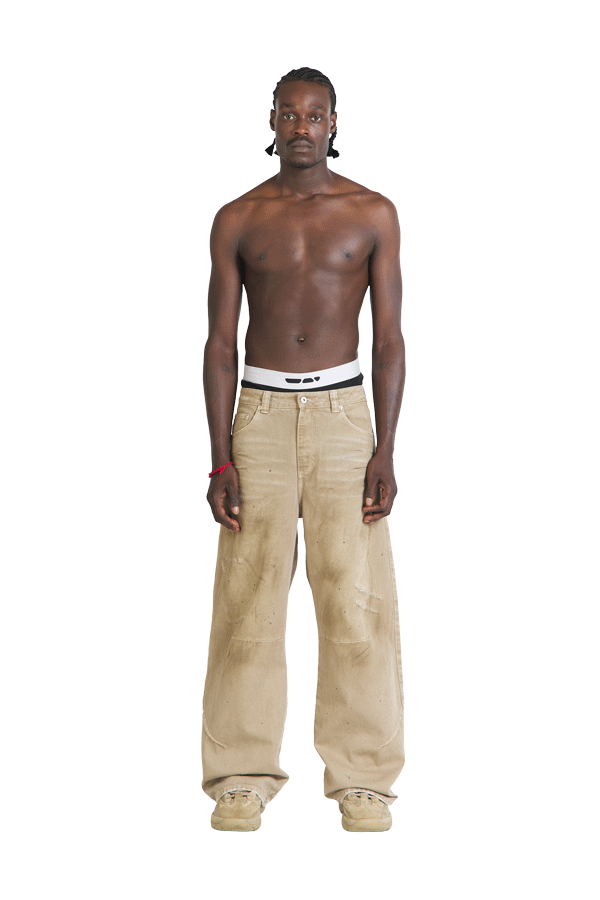 Twill Pants Beige