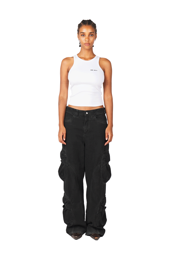 Ash Black Cargo Pants