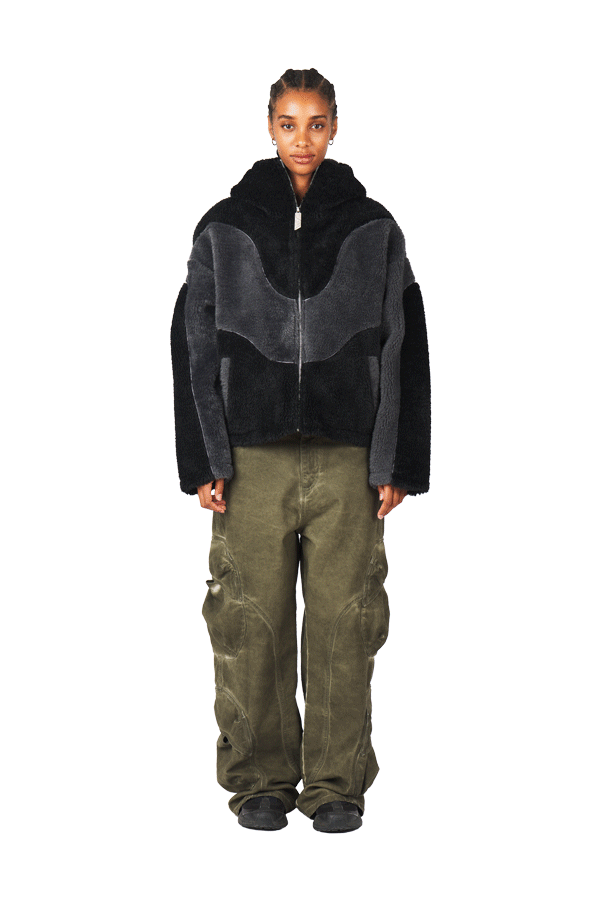 Ash Black Fleece Jacket