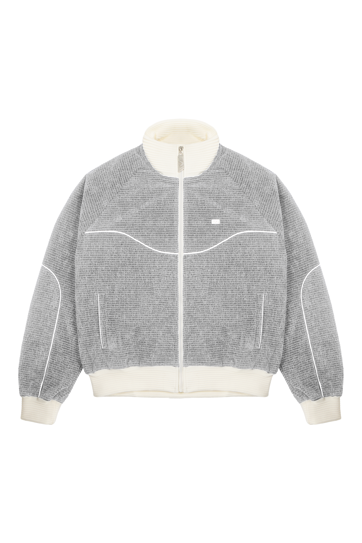 Velour Track Jacket Grey