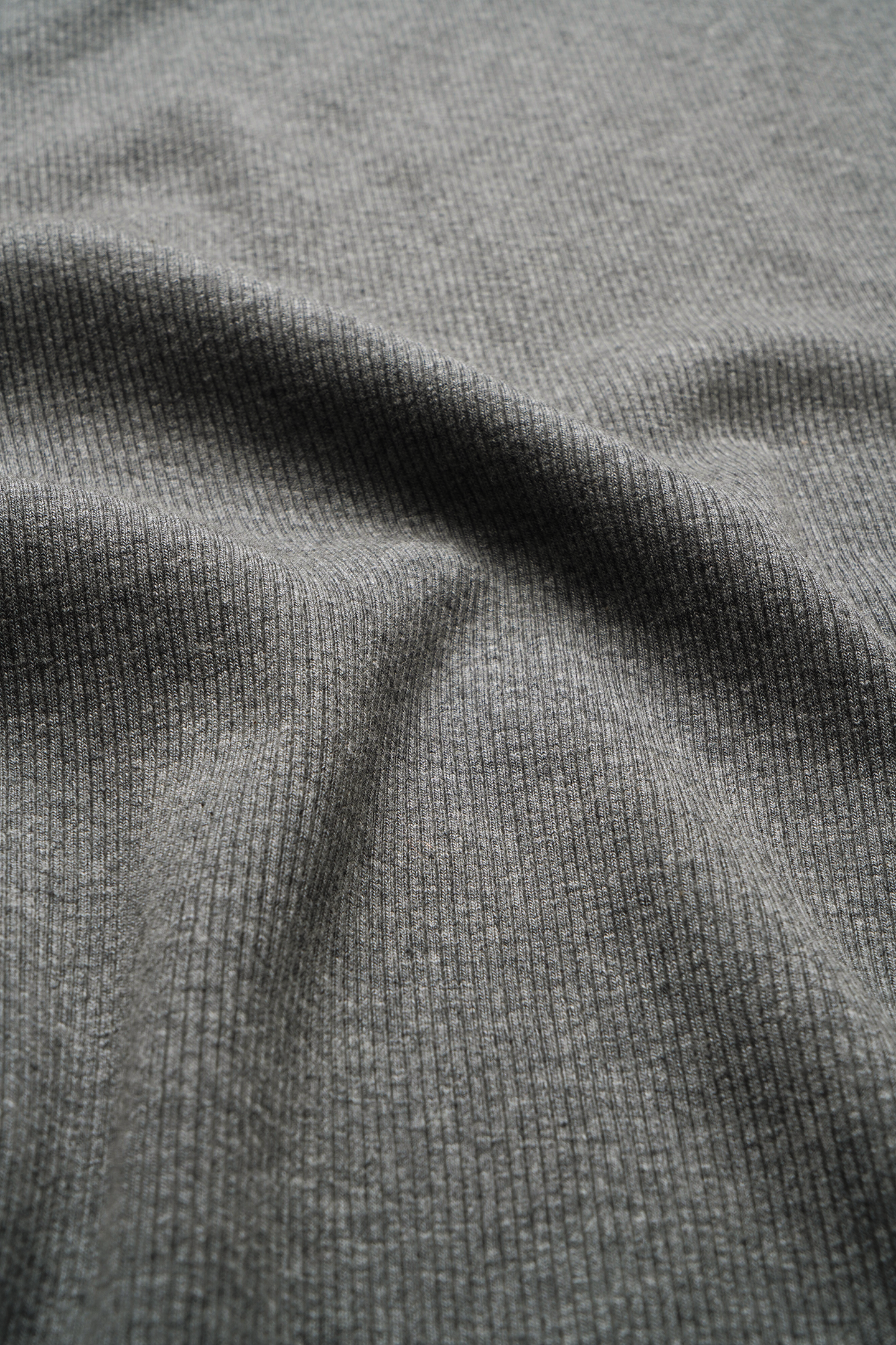 Ribbed Slim Tee Anthracite