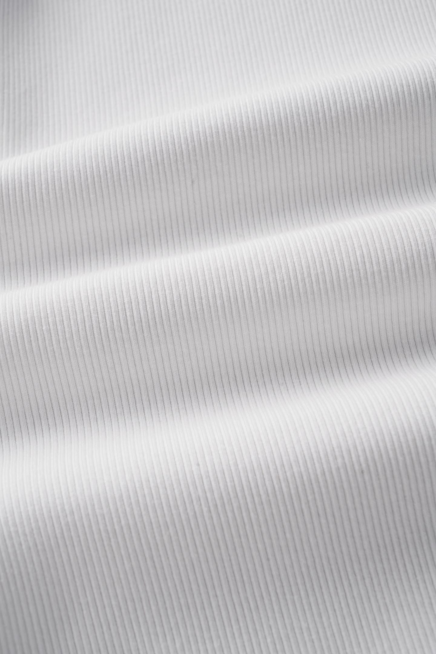 Ribbed Slim Tee White