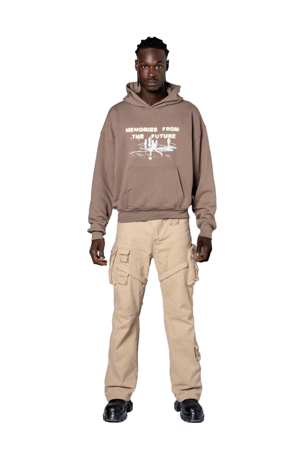Brown Double Layered Hoodie
