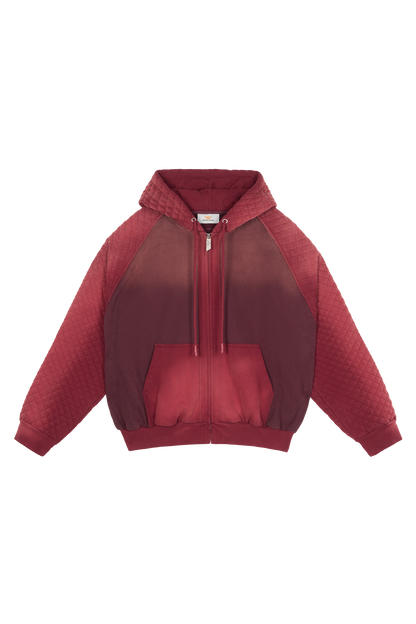Quilted Zip-Hoodie
