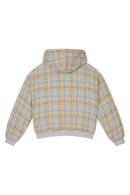 Reversible Flannel Zip-Hoodie Yellow