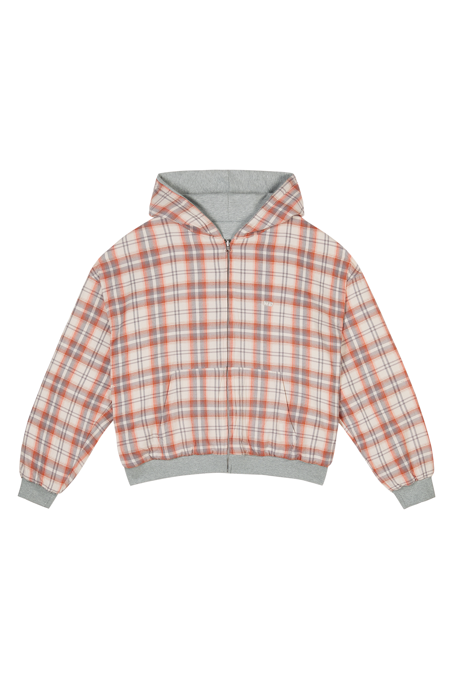 Reversible Flannel Zip-Hoodie Orange – Trendt Vision Reversible Flannel Zip-Hoodie Orange – Trendt Vision