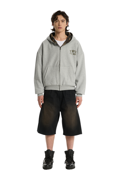 Reversible Camo Zip-Hoodie
