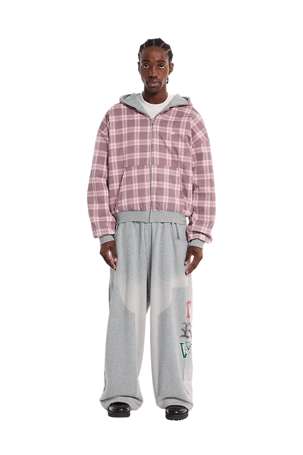 Reversible Flannel Zip-Hoodie Pink – Trendt Vision Reversible Flannel Zip-Hoodie Pink – Trendt Vision