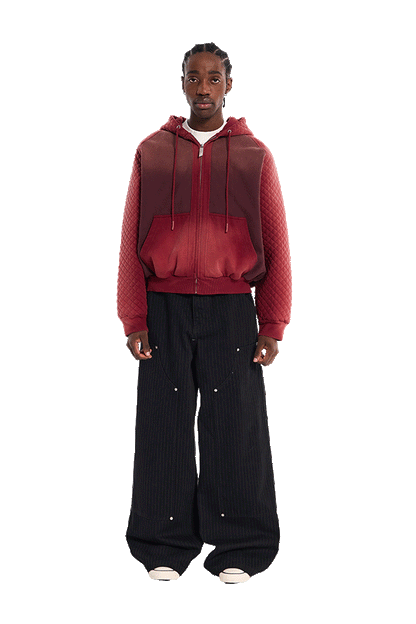 Quilted Zip-Hoodie