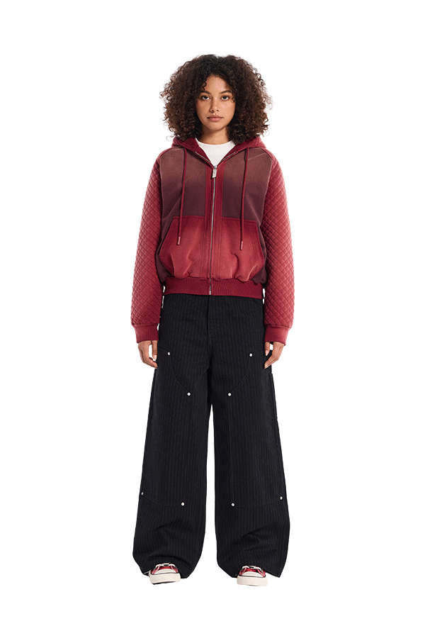 Quilted Zip-Hoodie