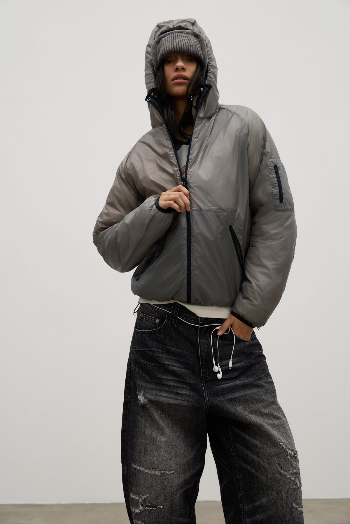 Reversible Down Jacket Black