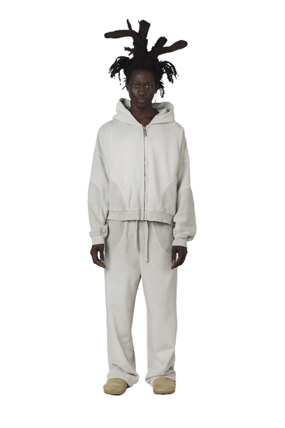 Stone Grey Zip Hoodie