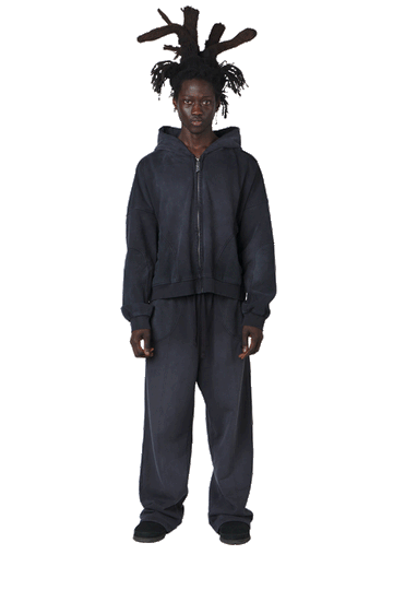 Ash Black Zip Hoodie