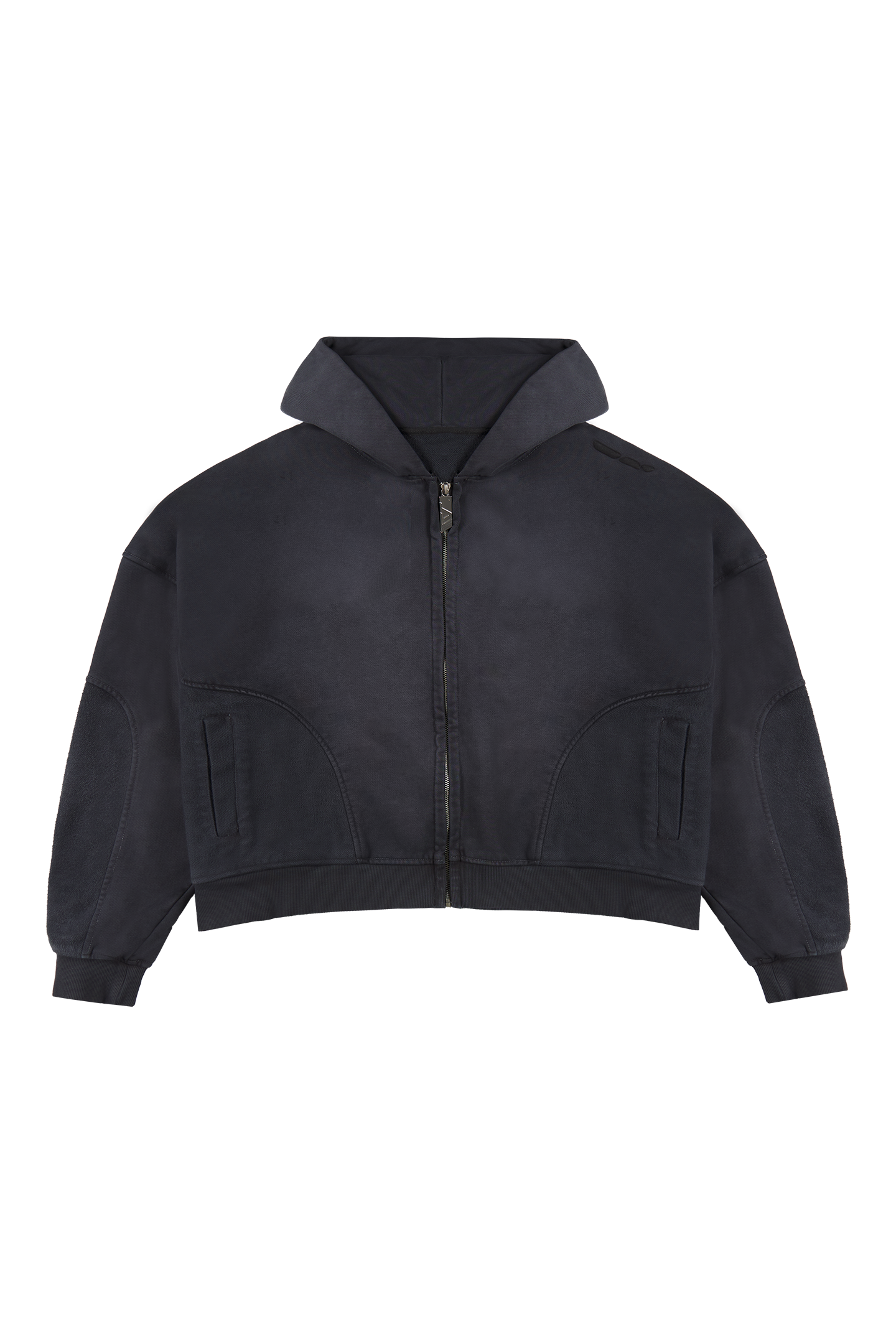 Ash Black Zip Hoodie