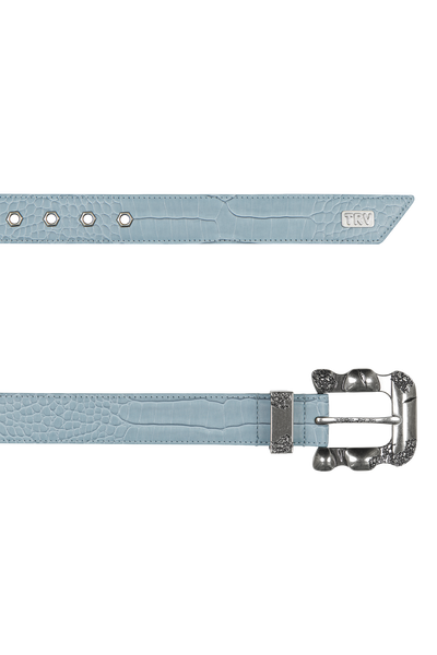 Baby Blue Croco Belt – Trendt Vision Baby Blue Croco Belt – Trendt Vision